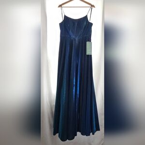 B.SMART Iridecent Blue Maxi Dress